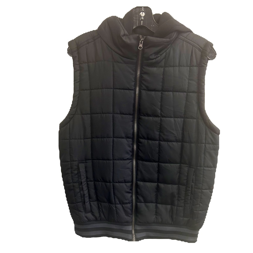 PACIFIC TRAIL MEN PUFFER-VEST HOODED ZIPPER QUILTED SIZE MEDIUM